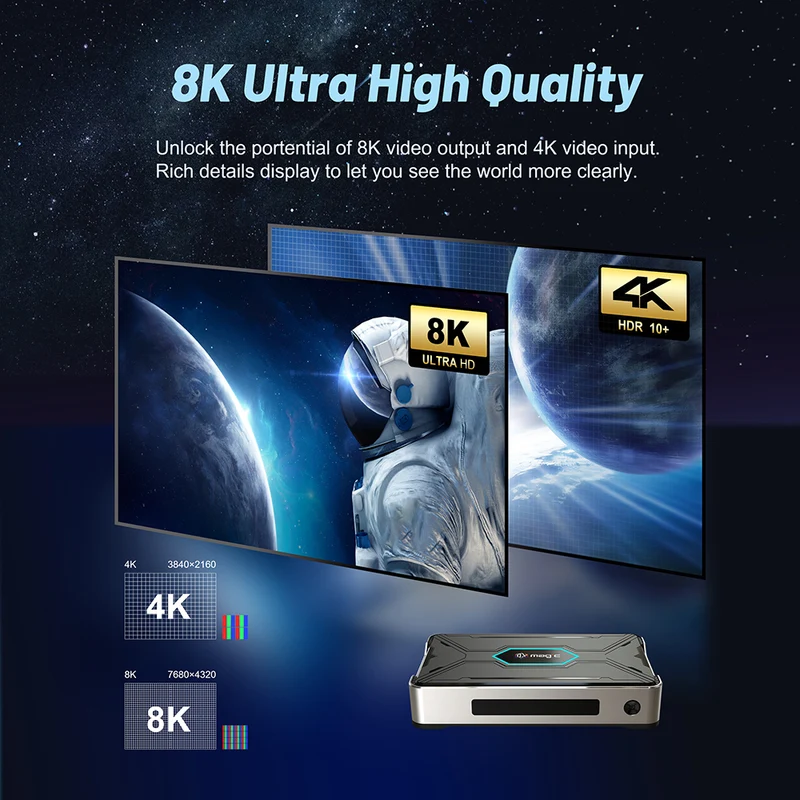 Rockchip RK3588 TV Box WiFi 6 Android 12/Linux Debian 11 8K TV Affichage numérique Lecteur multimédia