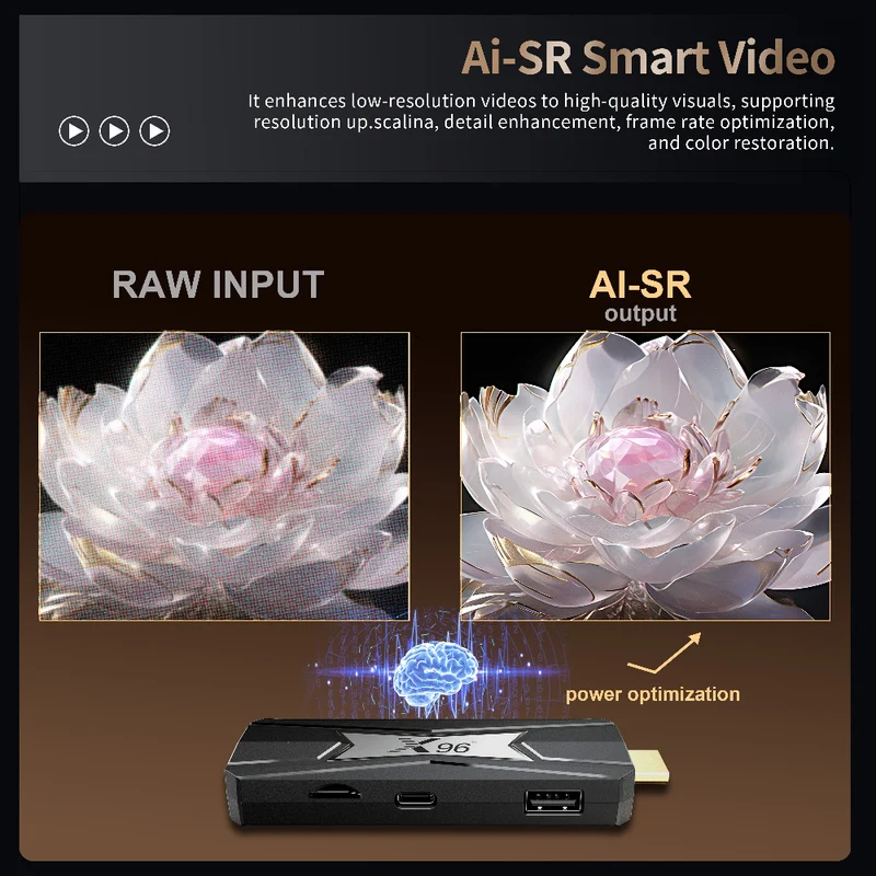 Clé TV Android Amlogic S905X5M X96 NEO Quad Core ARM Cortex A55, vente en gros