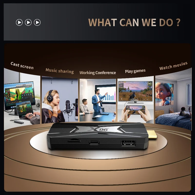 Clé TV Android Amlogic S905X5M X96 NEO Quad Core ARM Cortex A55, vente en gros