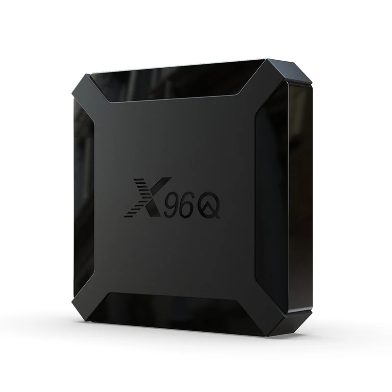 Boîtier TV Android 10 X96Q, lecteur d'affichage numérique quadricœur Allwinner H313 avec télécommande Bluetooth et processeur Allwinner H313