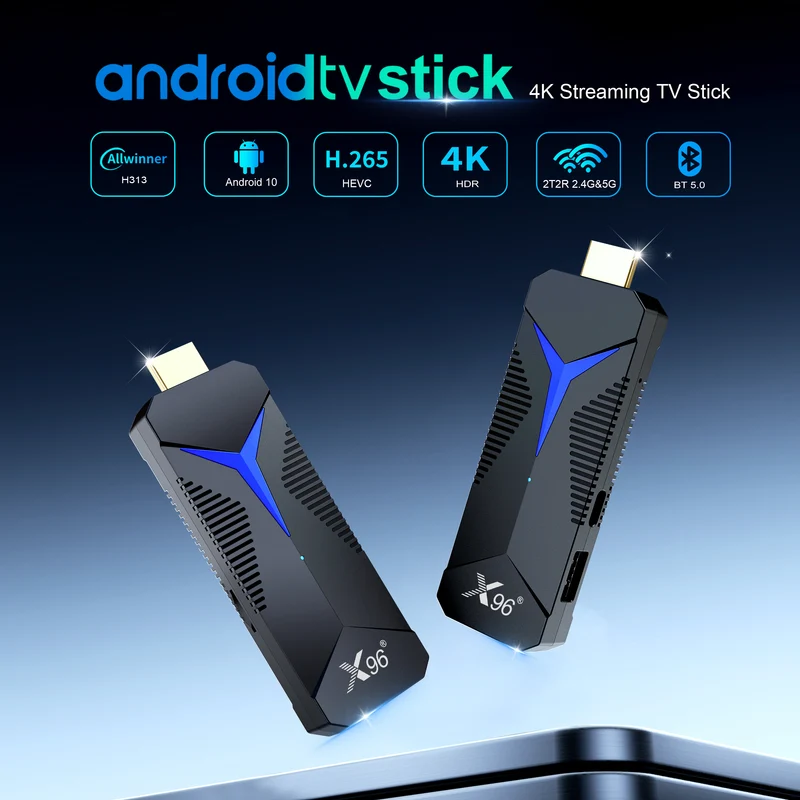 Clé TV X96 S600 Allwinner H618 Quad Core Android 12 Android 14 4K Streaming TV Stick