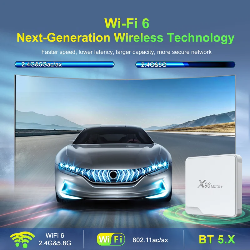Fabricant du boîtier TV X96 Mate+ Allwinner H618 6K Android 14