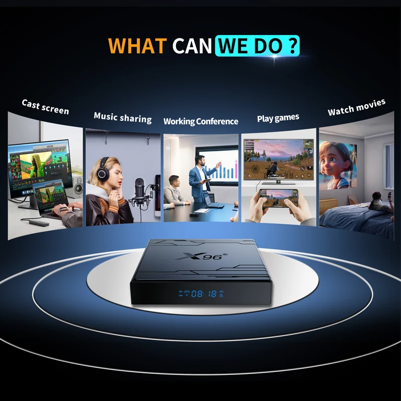 Boîtier TV Amlogic S905Y5 Quad Core, lecteur d'affichage numérique X96 NEX 4K, Android 14, fabricant