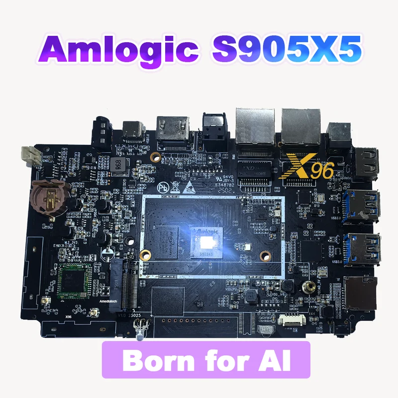 Boîtier TV Amlogic S905X5 Android 14 avec lecteur de jeux cloud