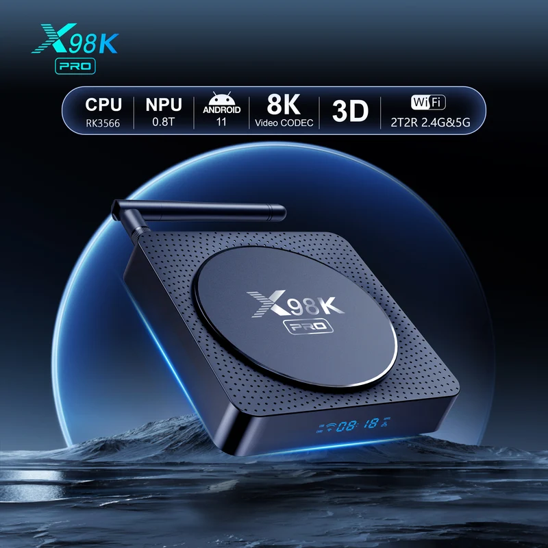 Fabricant du décodeur Rockchip RK3566 Quad Core Android TV Box X98K Pro 8K