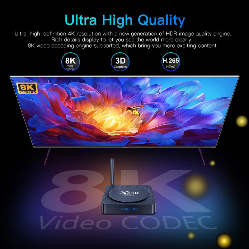 Fabricant du décodeur Rockchip RK3566 Quad Core Android TV Box X98K Pro 8K