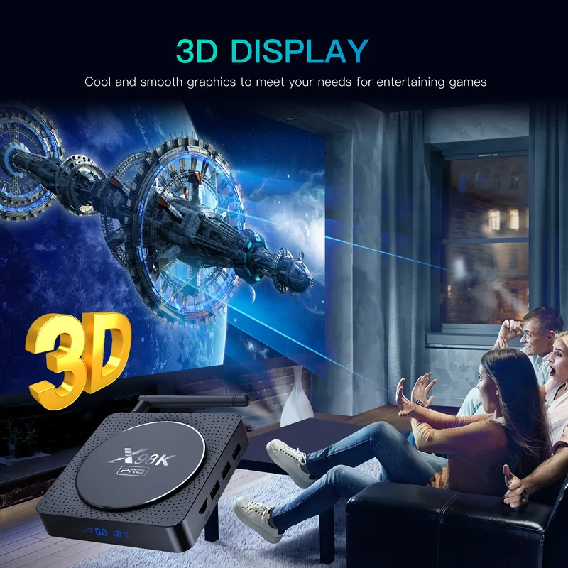 Fabricant du décodeur Rockchip RK3566 Quad Core Android TV Box X98K Pro 8K