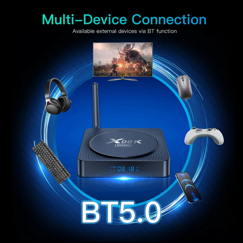 Fabricant du décodeur Rockchip RK3566 Quad Core Android TV Box X98K Pro 8K