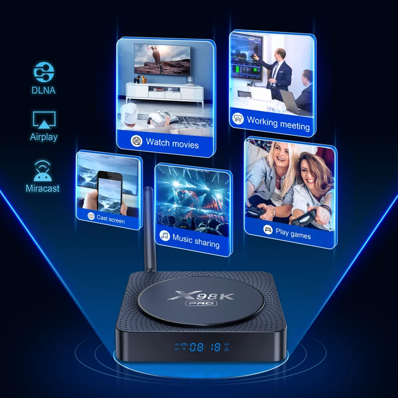 Fabricant du décodeur Rockchip RK3566 Quad Core Android TV Box X98K Pro 8K