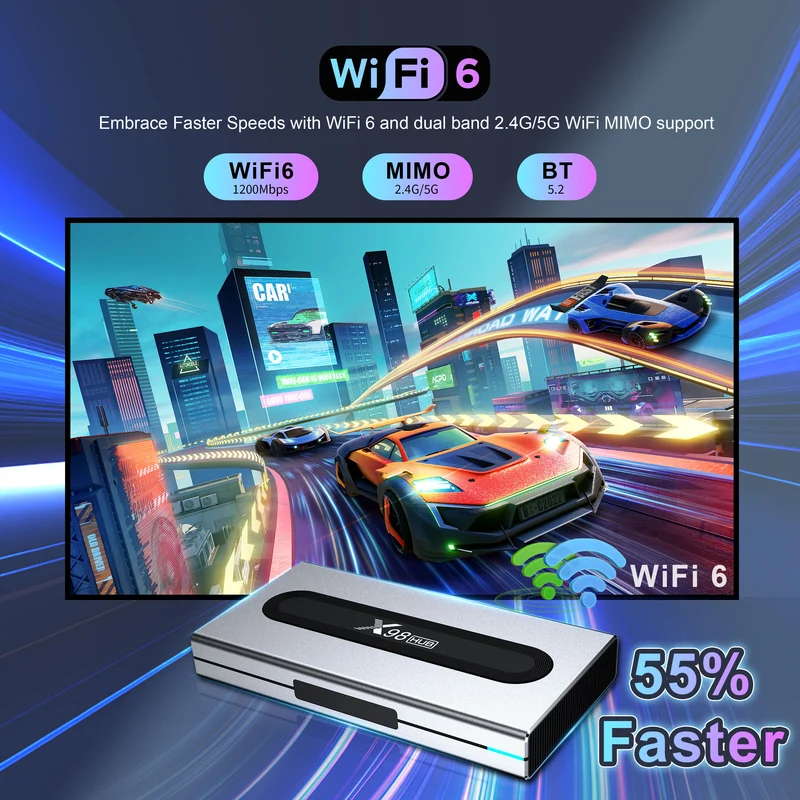 Fabricant du décodeur X98HUB Amlogic S928X-J Android TV Box X96 8K