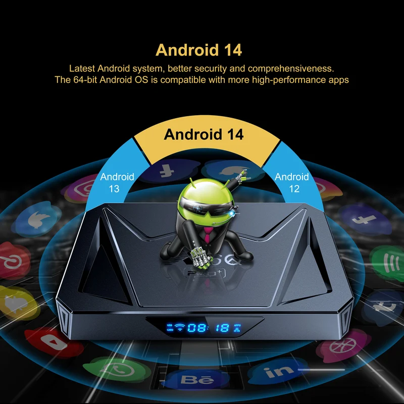 Boîtier TV X96Q Pro+ 8K Allwinner H728 Android 14 X96, lecteur d'affichage numérique