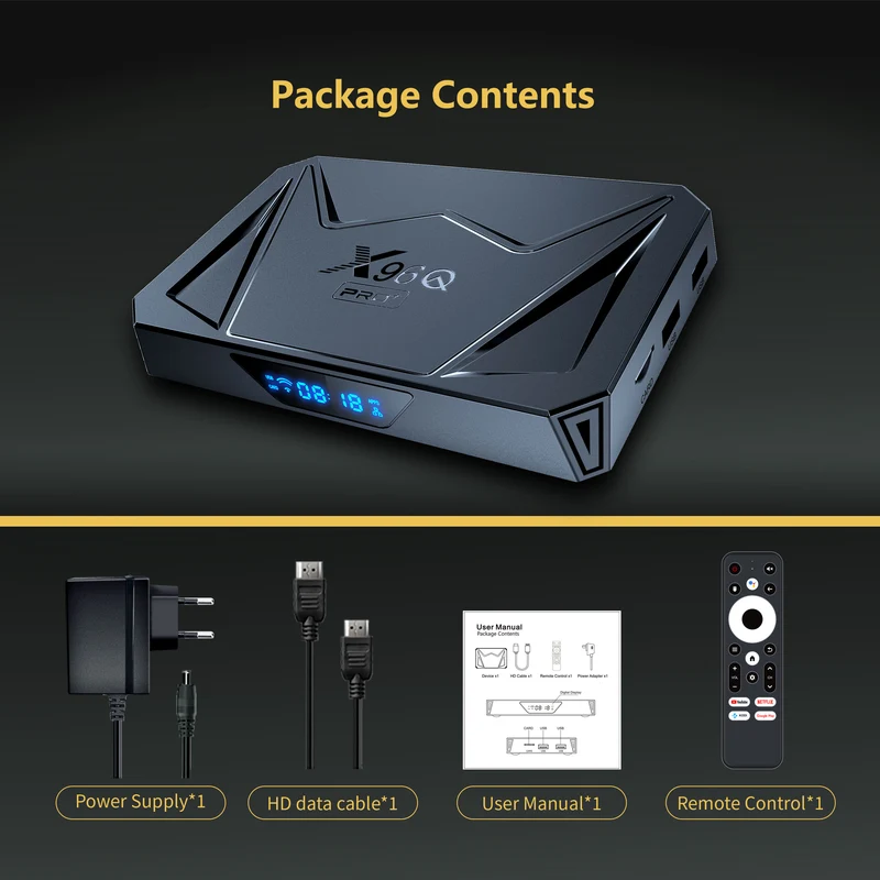 Boîtier TV X96Q Pro+ 8K Allwinner H728 Android 14 X96, lecteur d'affichage numérique