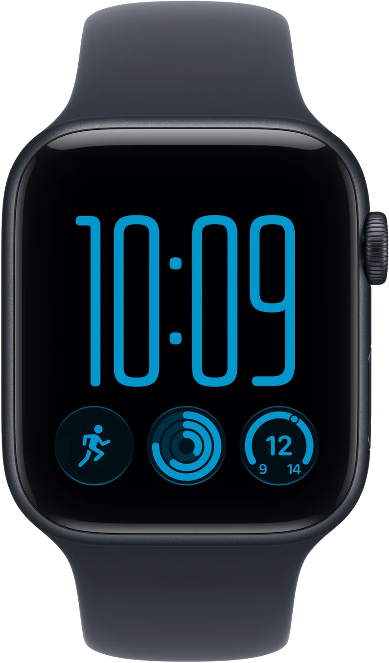 Apple Watch SE 3 GPS 44mm Midnight Aluminium Case Navy Blue Sport Band M/L