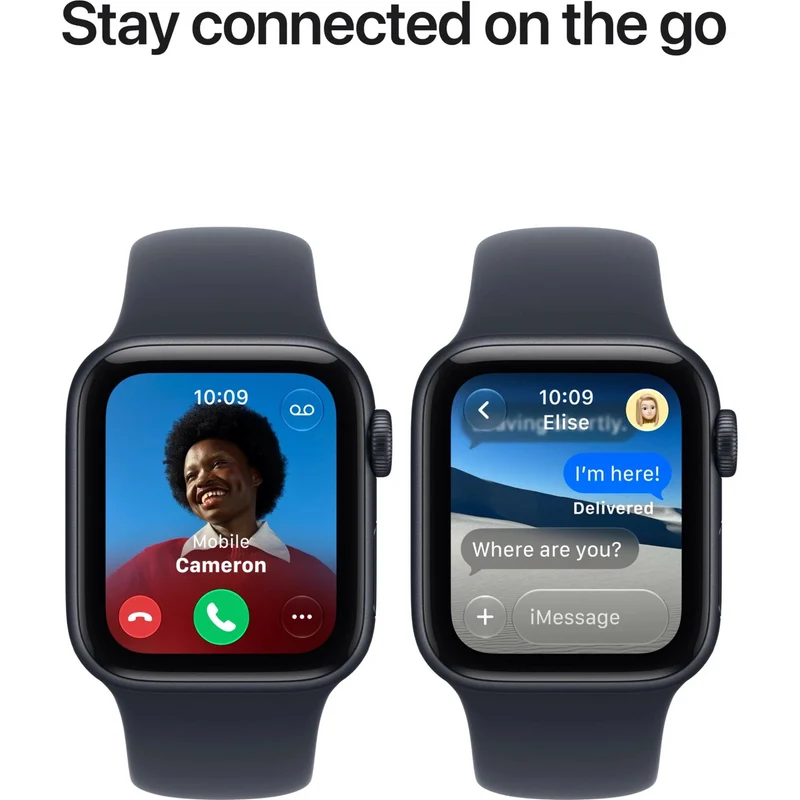 Apple Watch SE 3 GPS 44mm Midnight Aluminium Case Navy Blue Sport Band M/L
