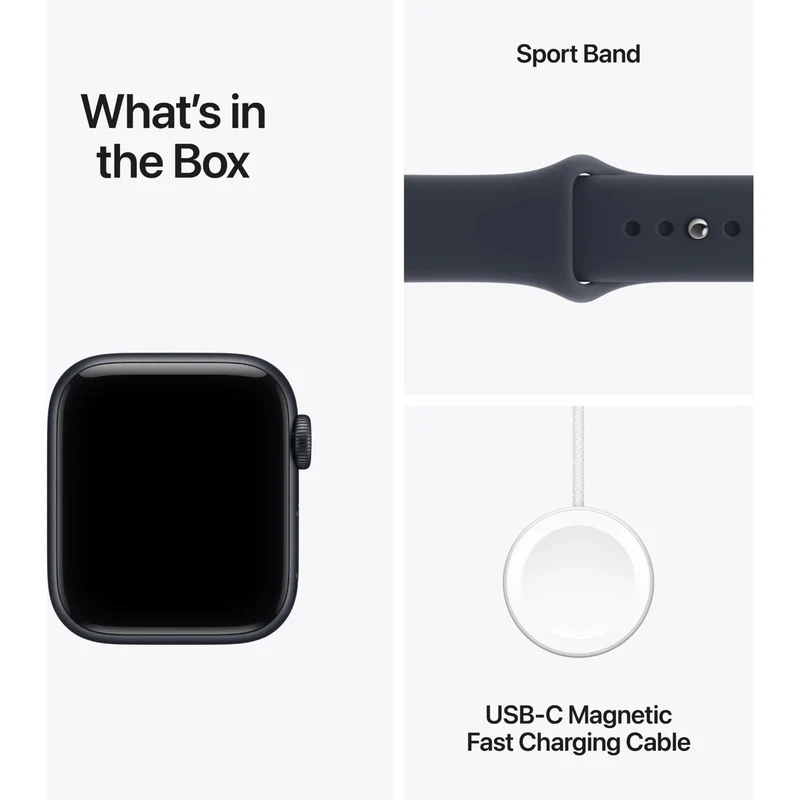 Apple Watch SE 3 GPS 40mm Midnight Aluminium Case Navy Blue Sport Band S/M