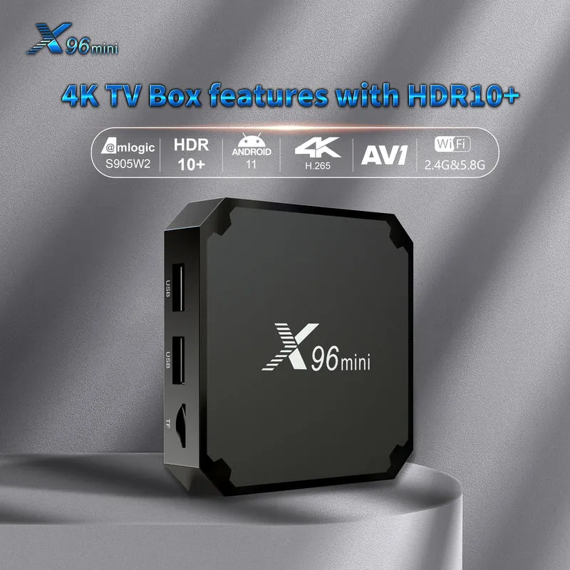 X96mini TV Box Quad Core Amlogic S905W2 décodeur