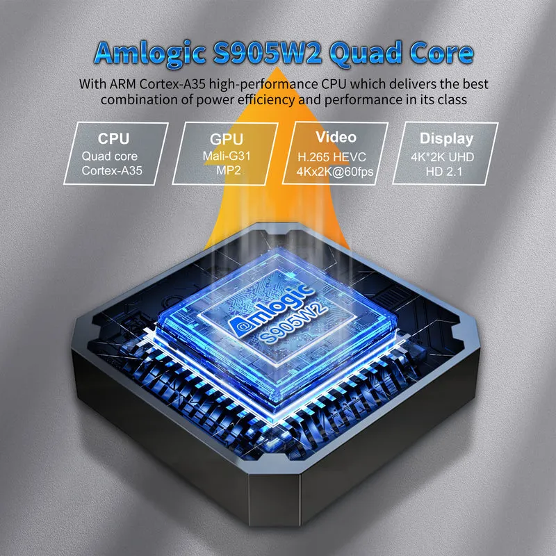 X96mini TV Box Quad Core Amlogic S905W2 décodeur