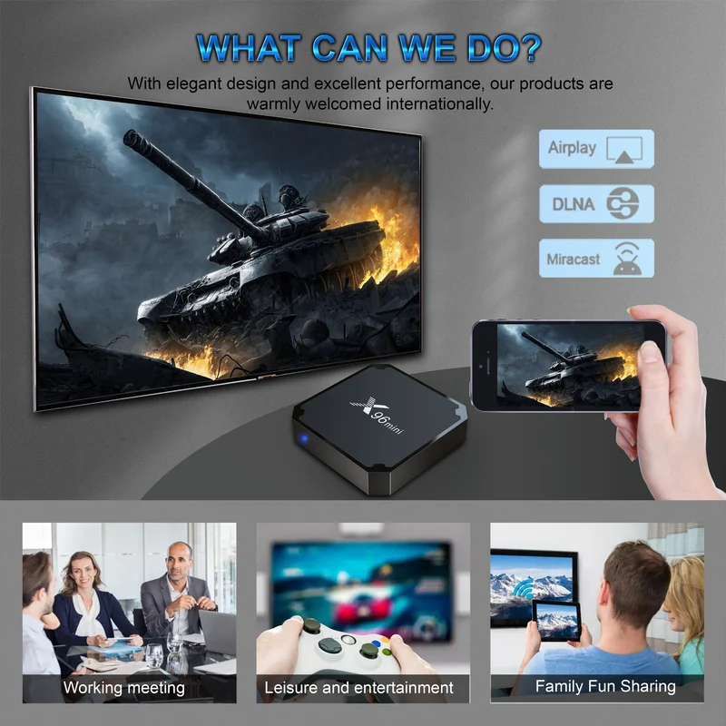 X96mini TV Box Quad Core Amlogic S905W2 décodeur