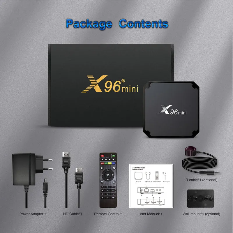 X96mini TV Box Quad Core Amlogic S905W2 décodeur