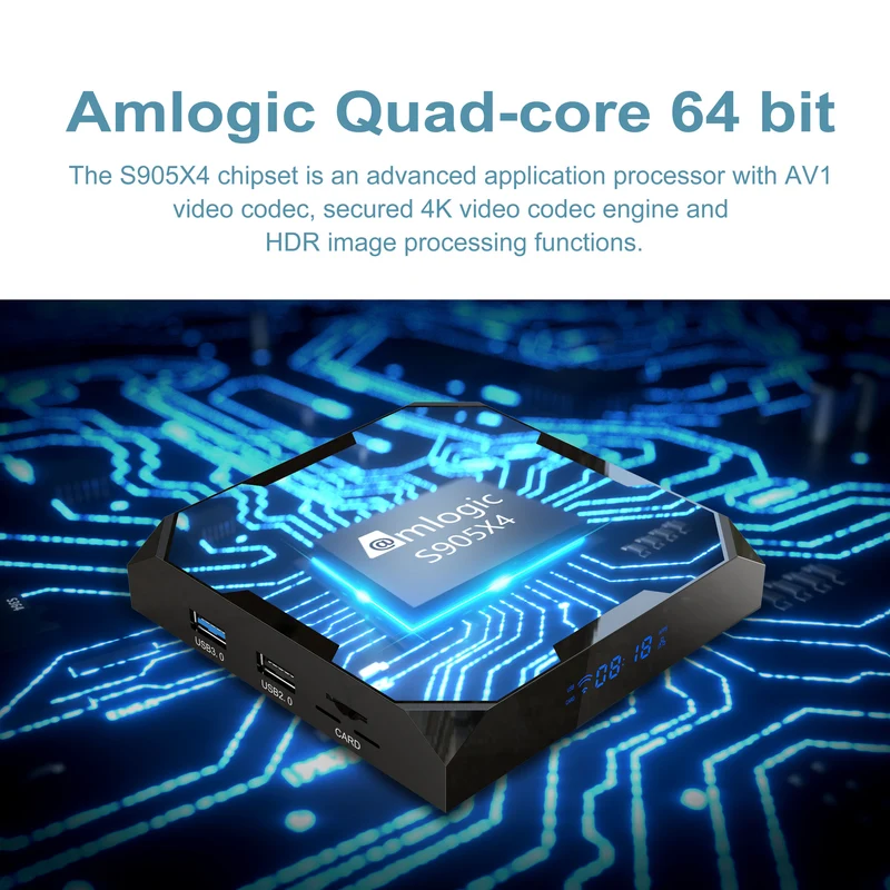 Boîtier TV X96 Max+ Ultra Quad Core Amlogic S905X4