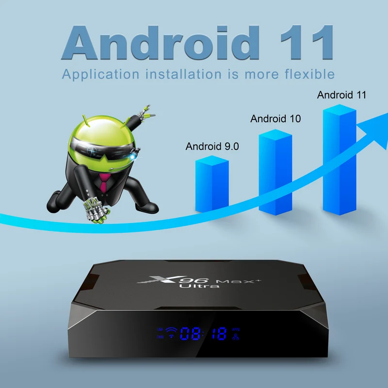Boîtier TV X96 Max+ Ultra Quad Core Amlogic S905X4