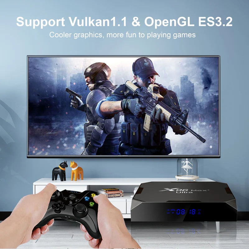 Boîtier TV X96 Max+ Ultra Quad Core Amlogic S905X4