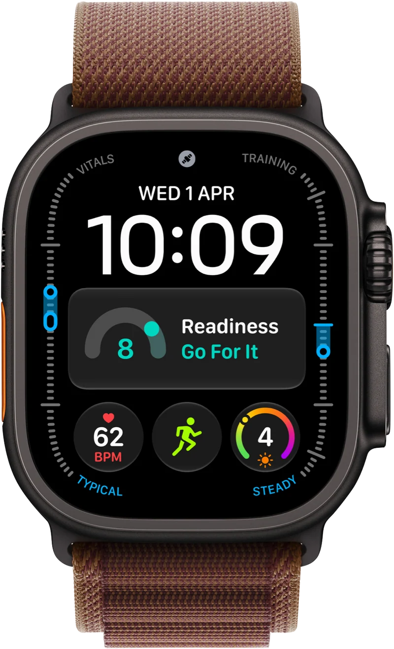 Apple Watch Ultra 4 GPS + Cellular 49mm Black Titanium Case Burgundy Alpine Loop M/L
