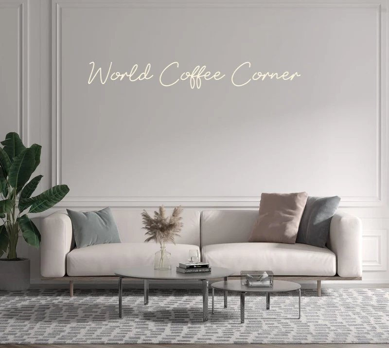 Custom text: World Coffee Corner