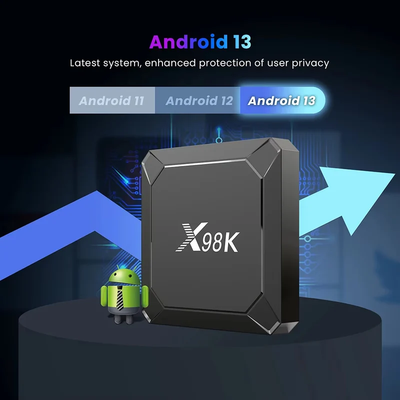 Boîtier TV X98K Android 13 Rockchip RK3528 Quad Core