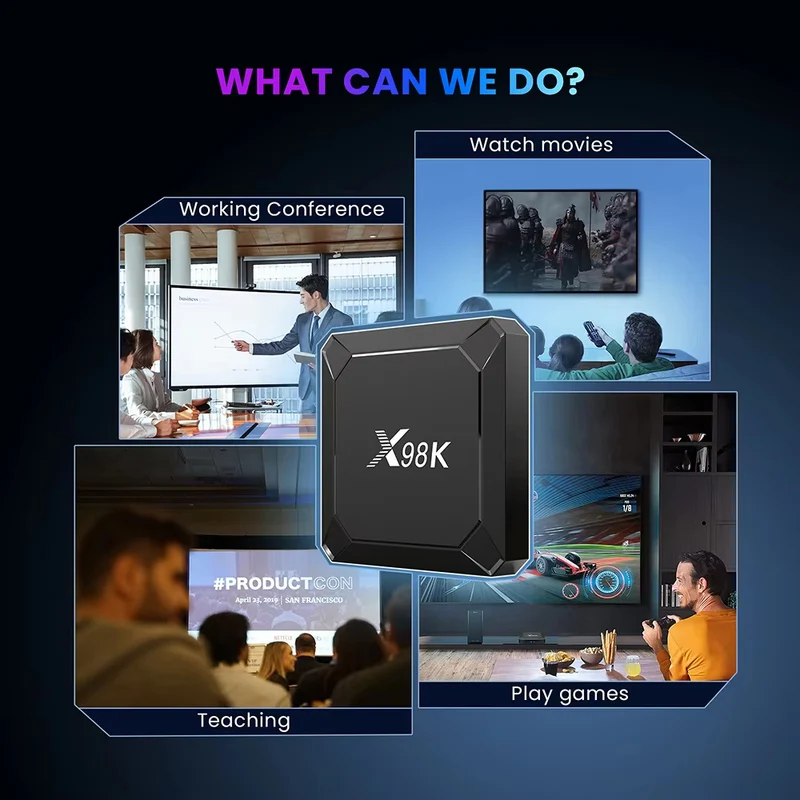 Boîtier TV X98K Android 13 Rockchip RK3528 Quad Core