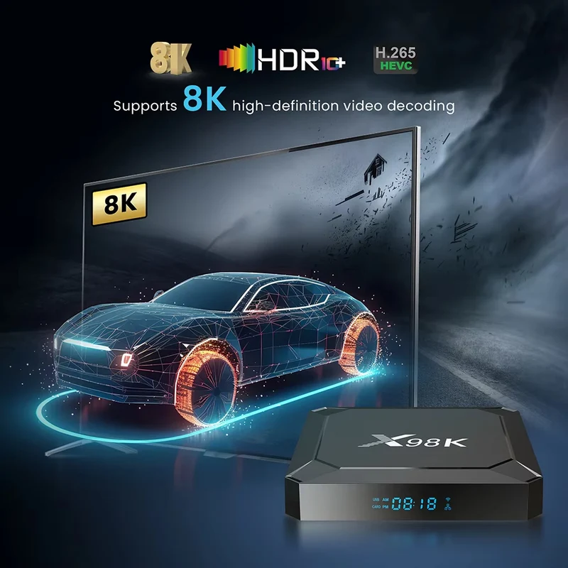 Boîtier TV X98K Android 13 Rockchip RK3528 Quad Core
