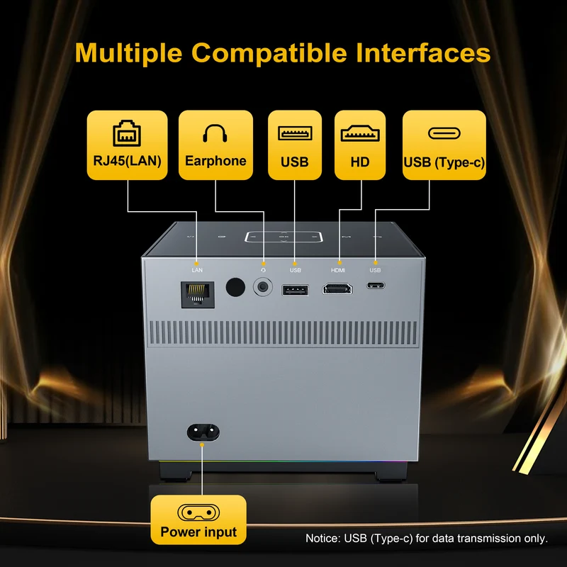 Mini projecteur portatif 5G WIFI 720P projecteur domestique