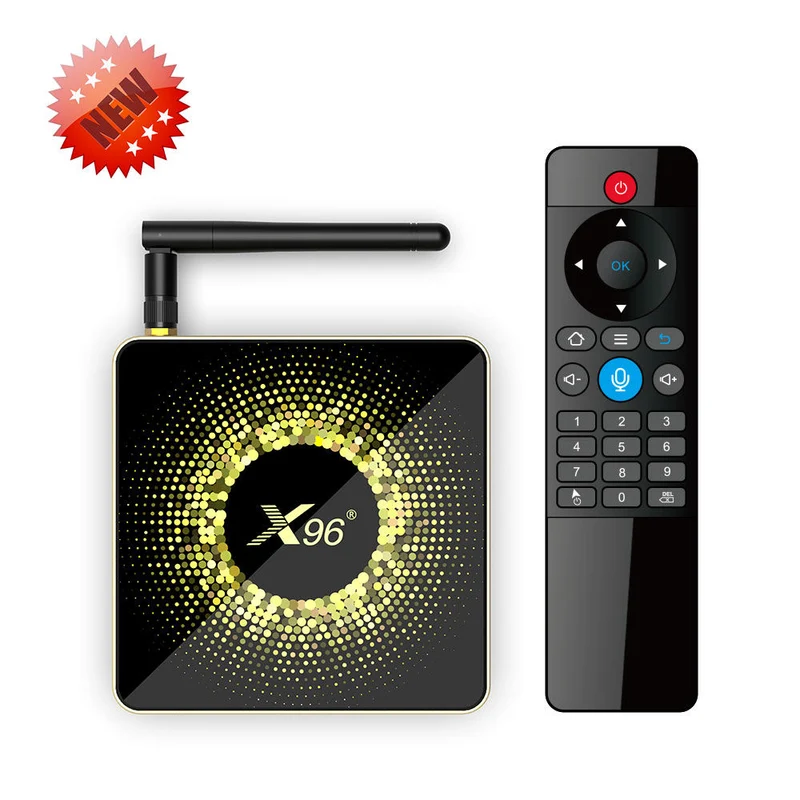 Boîtier TV Android X96 X10 8K Amlogic S928X-J avec processeur Penta-Core et lecteur d'affichage dynamique
