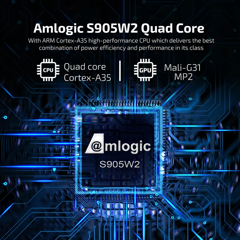 Boîtier TV Android X98Q Amlogic S905W2 Quad Core 4K Dual WiFi avec lecteur d'affichage numérique