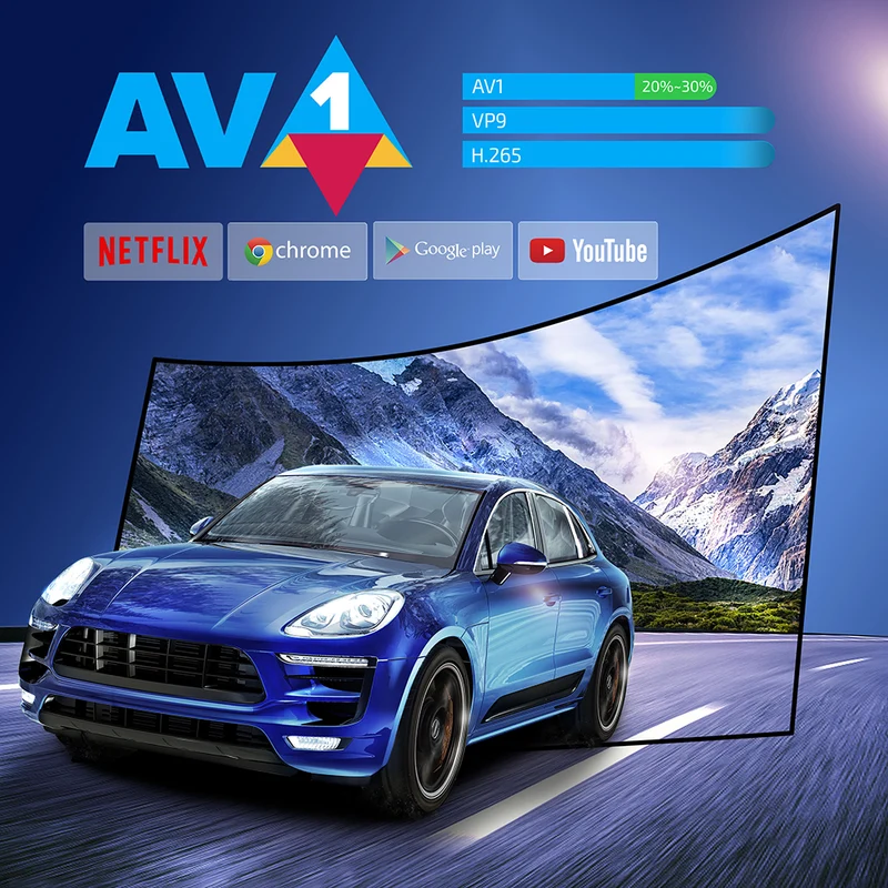 Boîtier TV Android X98Q Amlogic S905W2 Quad Core 4K Dual WiFi avec lecteur d'affichage numérique