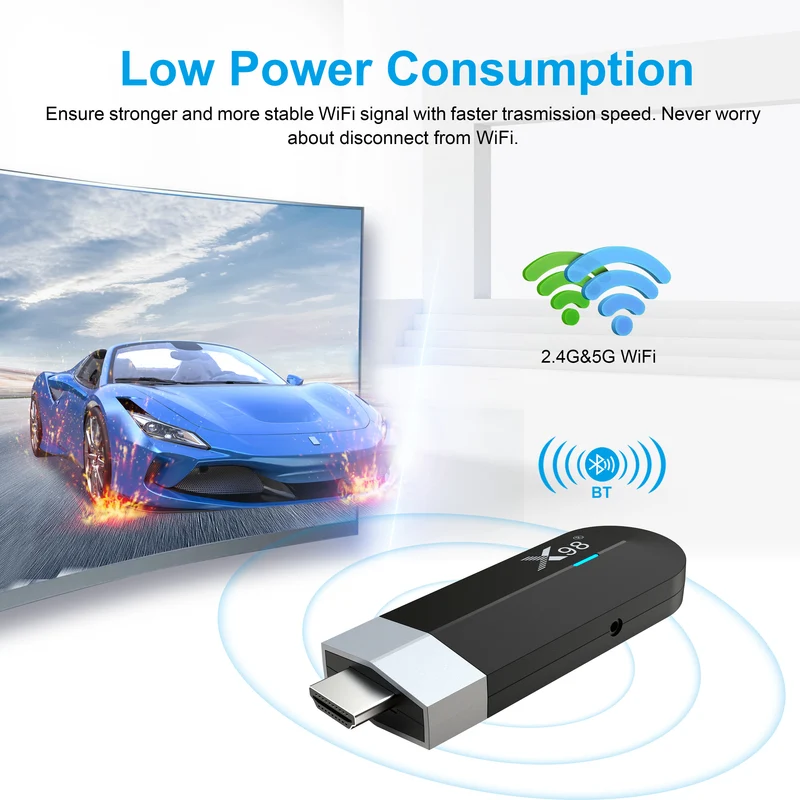 Clé TV X98 S500 4K Android 11 Amlogic S905Y4 Quad Core