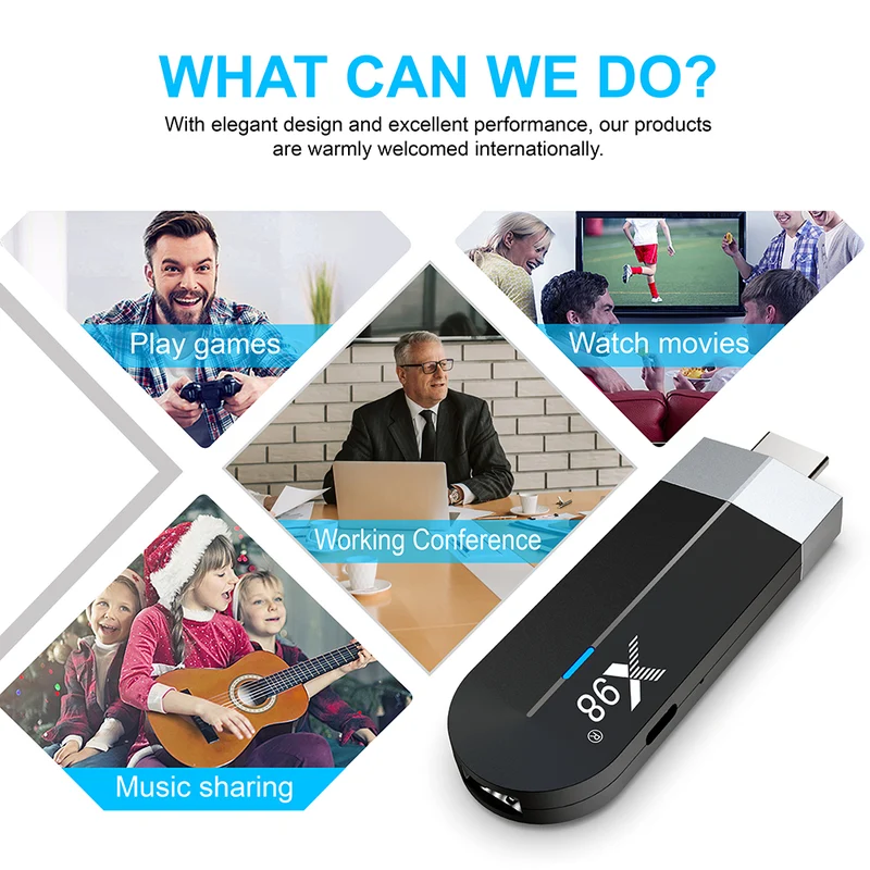 Clé TV X98 S500 4K Android 11 Amlogic S905Y4 Quad Core