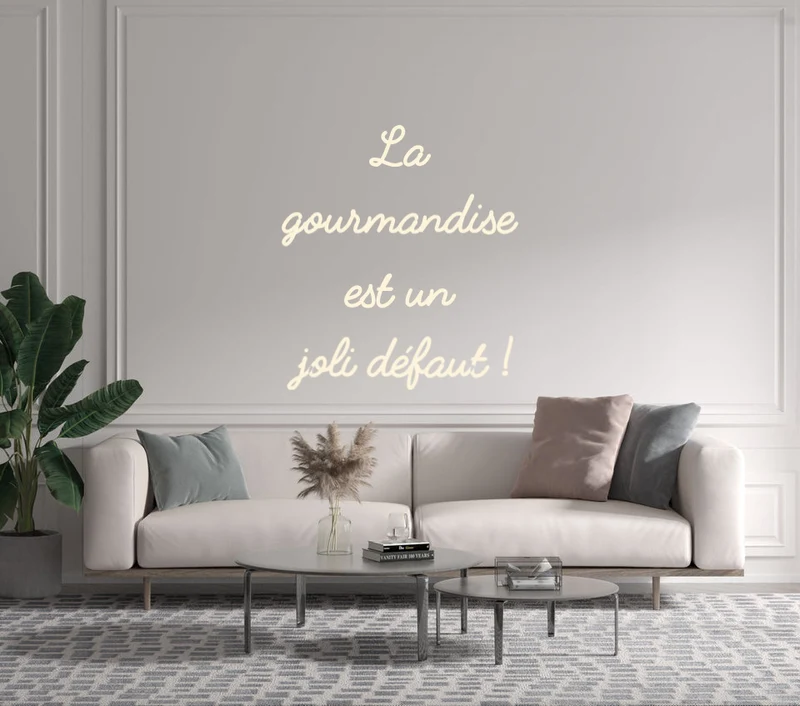 Custom text: La gourmandise est un joli défaut !
