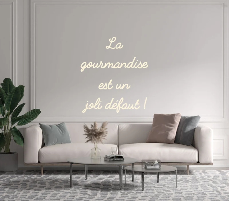 Custom text: La gourmandise est un joli défaut !