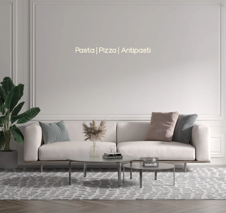 Custom text: Pasta | Pizza | Antipasti