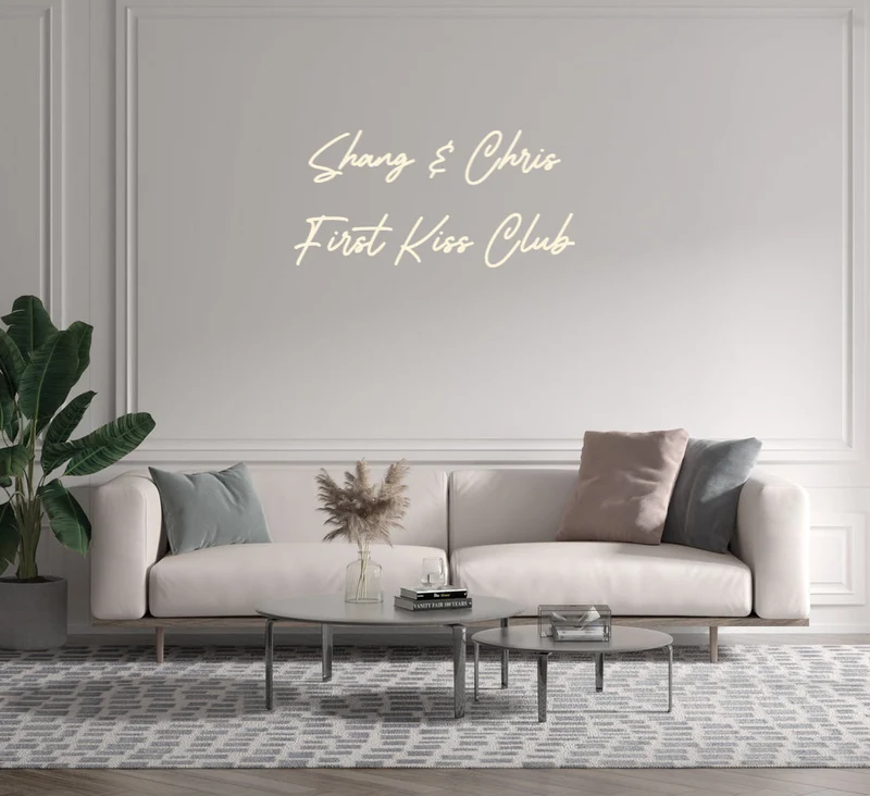 Custom text: Shang & Chris First Kiss Club