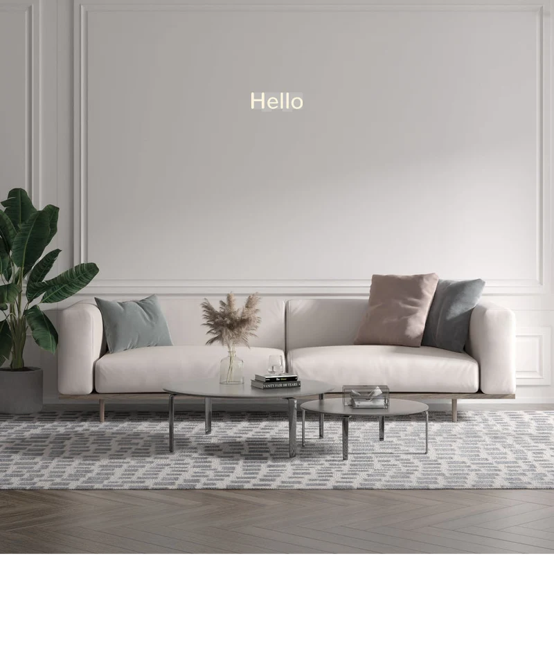 Custom text: Hello