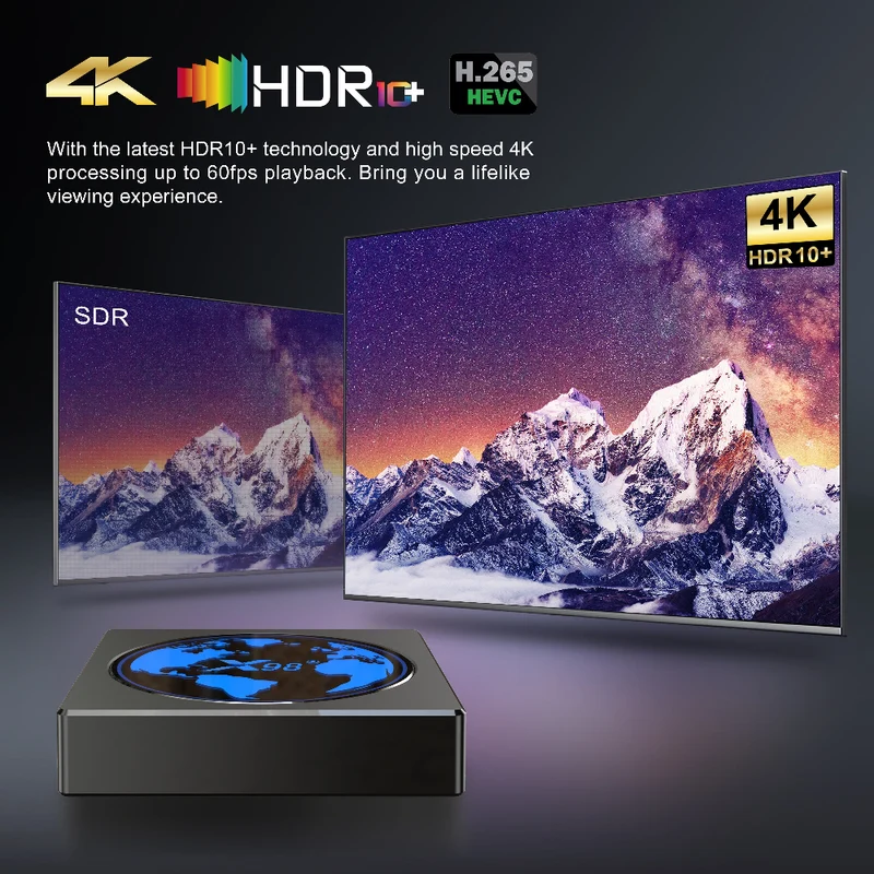 Boîtier TV Android X98 Mini Amlogic S905W2 Quad Core avec lecteur d'affichage numérique