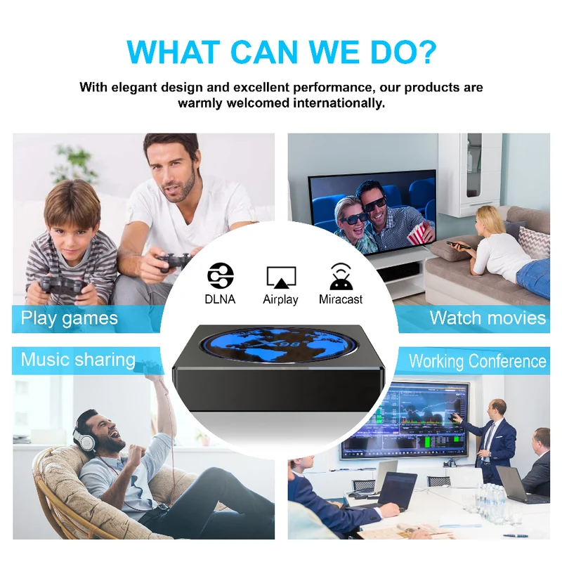 Boîtier TV Android X98 Mini Amlogic S905W2 Quad Core avec lecteur d'affichage numérique