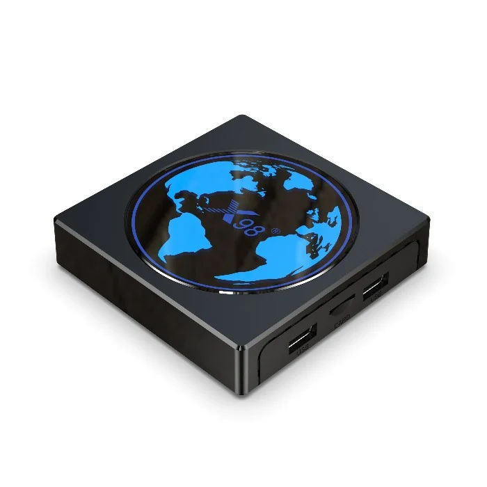 Boîtier TV Android X98 Mini Amlogic S905W2 Quad Core avec lecteur d'affichage numérique