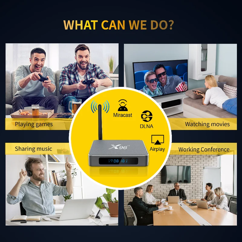 Boîtier TV 96K X9 Amlogic S922X Hexa Core 4K S922X Android avec lecteur d'affichage numérique