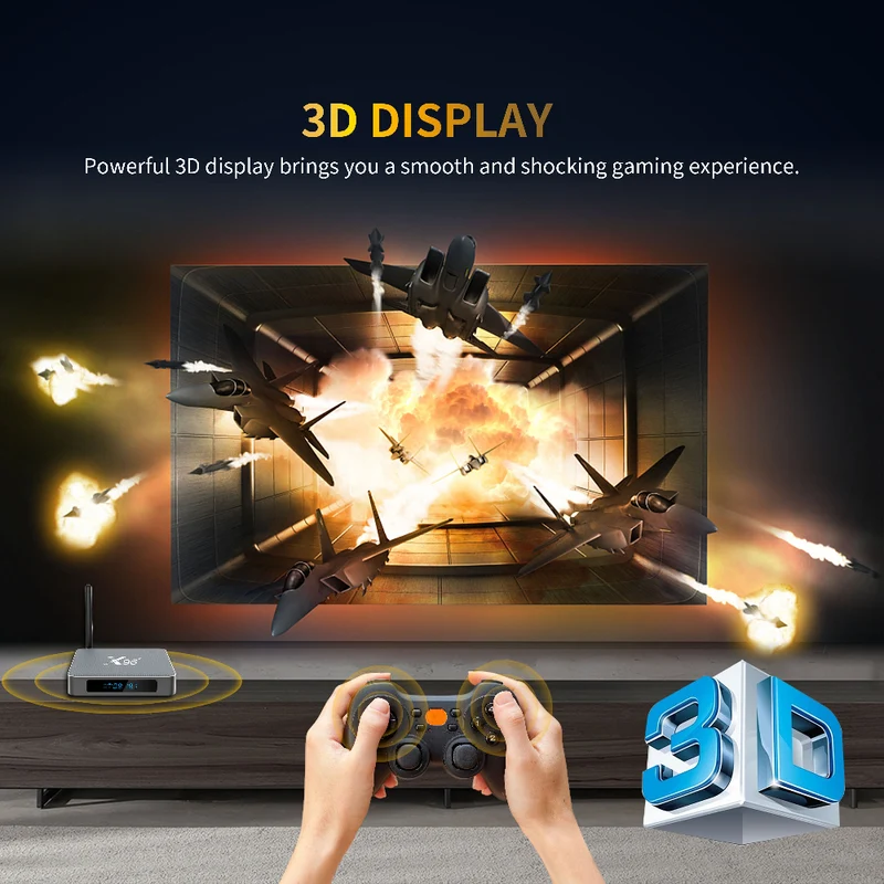 Boîtier TV 96K X9 Amlogic S922X Hexa Core 4K S922X Android avec lecteur d'affichage numérique