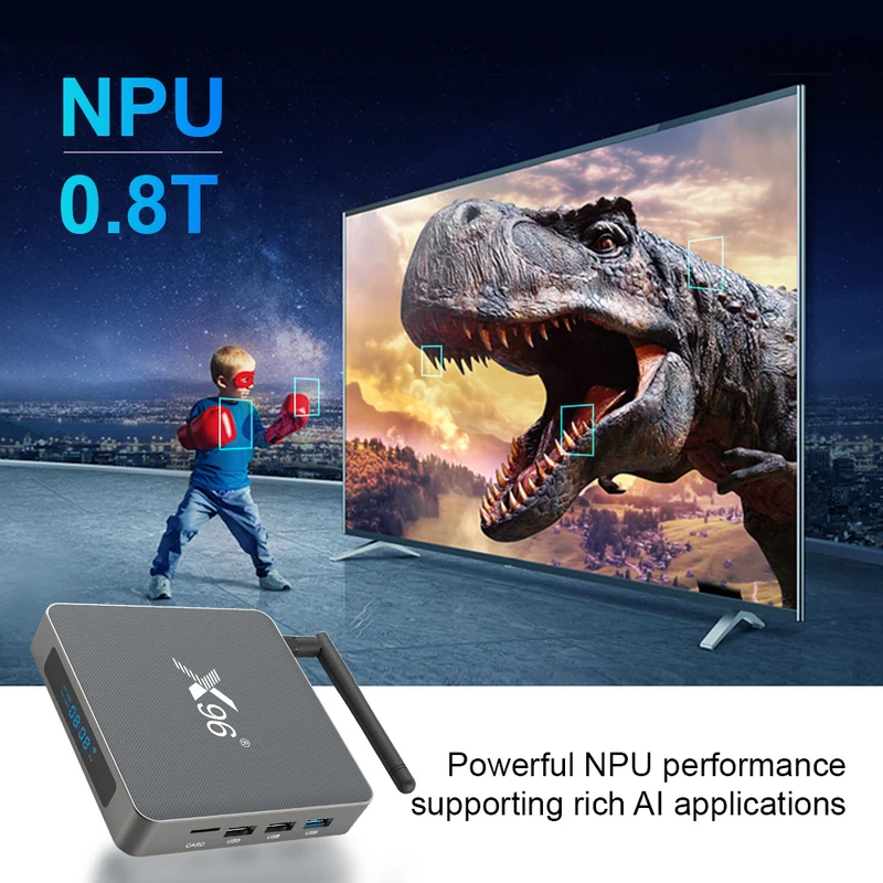 Boîtier TV Android X96 X6 Quad Core Rockchip RK3566