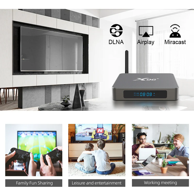 Boîtier TV Android X96 X6 Quad Core Rockchip RK3566