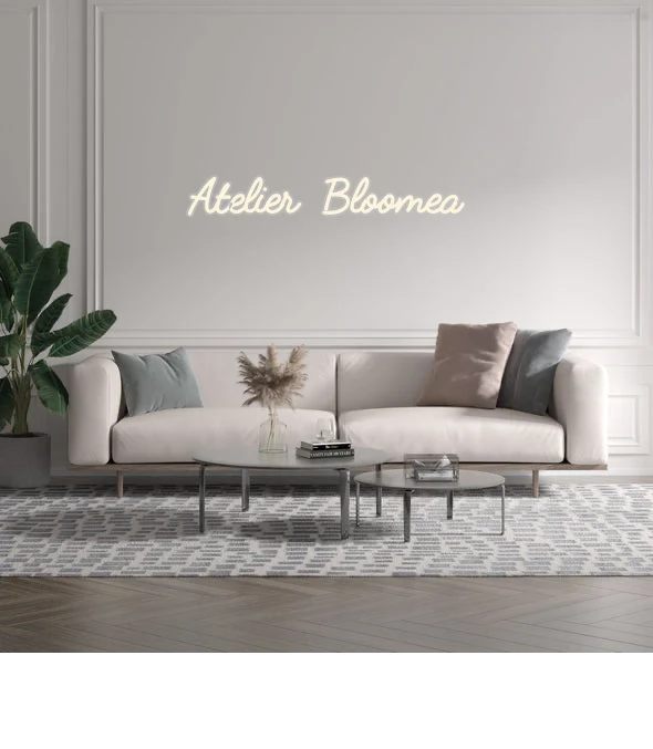 Custom text: Atelier Bloomea